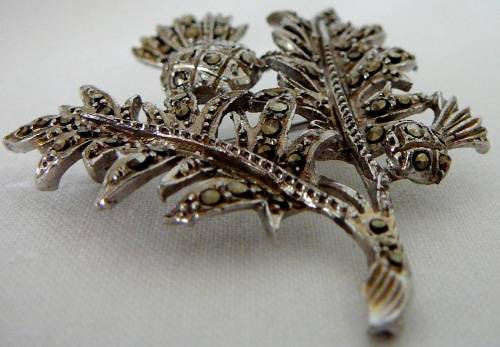 A Very Attractive Marcasite Brooch - Scottish Thistle