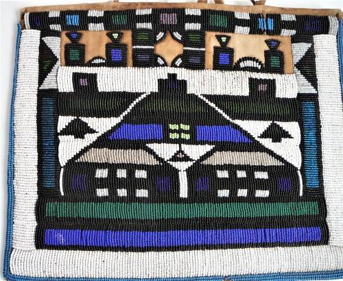 Another Stunning Hand Made Glass Bead on Canvas African Wall Hanging
