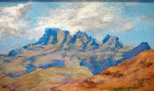 A Stunning Mountain Pool Scene Oil On Board - Artist Unknown