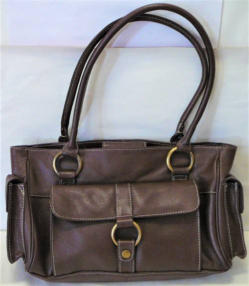 A Stylish Dark Brown Leather Handbag by Joshua Taylor
