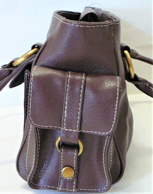 A Stylish Dark Brown Leather Handbag by Joshua Taylor