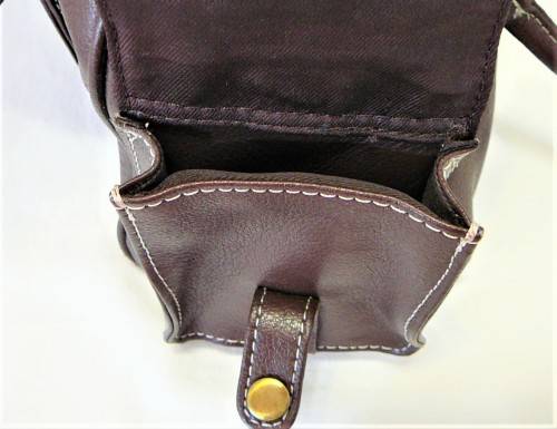 A Stylish Dark Brown Leather Handbag by Joshua Taylor