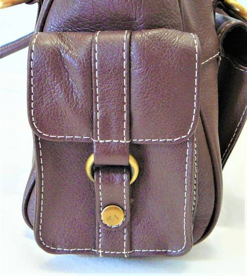 A Stylish Dark Brown Leather Handbag by Joshua Taylor