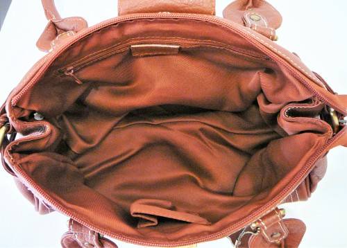 A Light Brown Genuine Leather Handbag