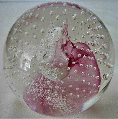 Pink Champagne - A Stunning Paperweight by Caithness