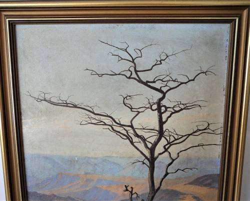 An Old Oil Painting of a Veld Scene by RS Wynne