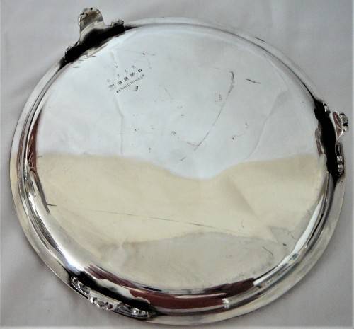 An Antique Elkington Plate Card TrayWaiterSalver c 1881