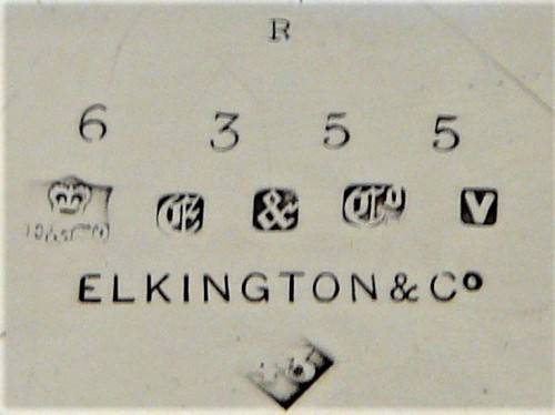 An Antique Elkington Plate Card TrayWaiterSalver c 1881