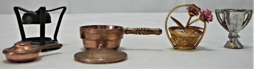 A Selection of Ornaments for your Printers Tray - 6 Assorted Metal Ornaments