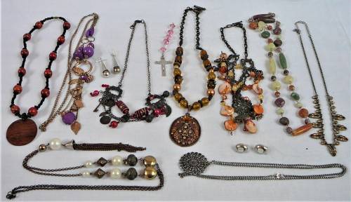 An Assortment of Costume Jewellery - Necklaces, Pendants and Earrings
