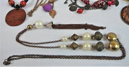 An Assortment of Costume Jewellery - Necklaces, Pendants and Earrings