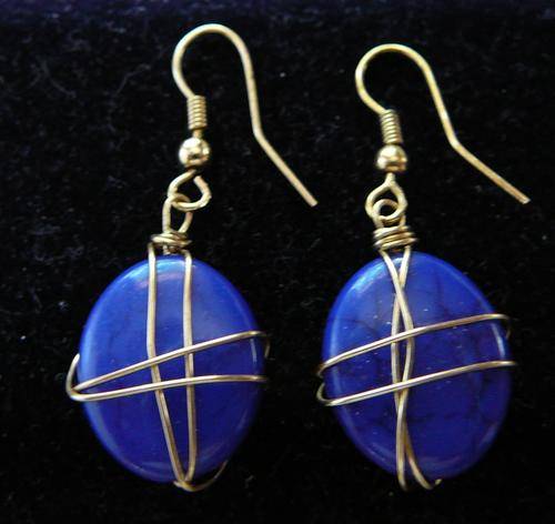 Pretty Blue Stone Earrings