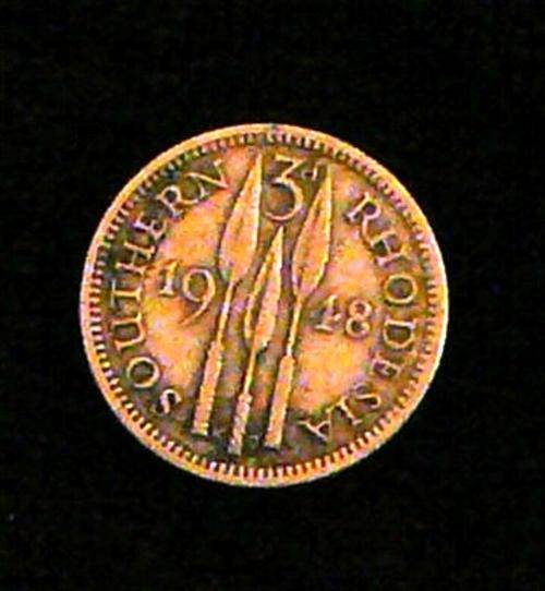 1948 Southern Rhodesia Three Pence