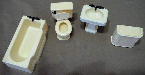 Dolls House Furniture 4 Piece Bath Room Set