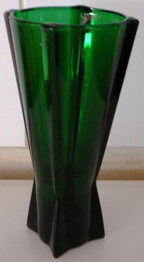 Unusual Green Glass Vase