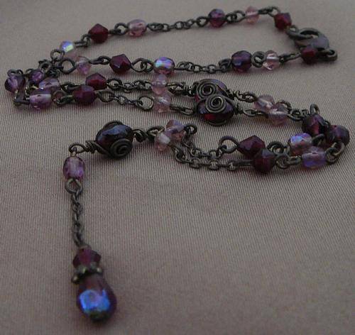Purple Beaded Necklace