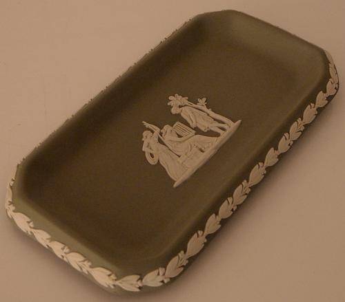 Green Wedgwood Oblong Tray