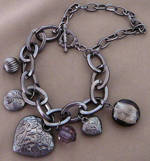 Metallic Charm Chain Bracelet