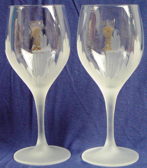 A Pair of Frosted Cut Glasses from The Cango Caves