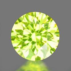 0.11CT ROUND FANCY YELLOW GREEN DIAMOND