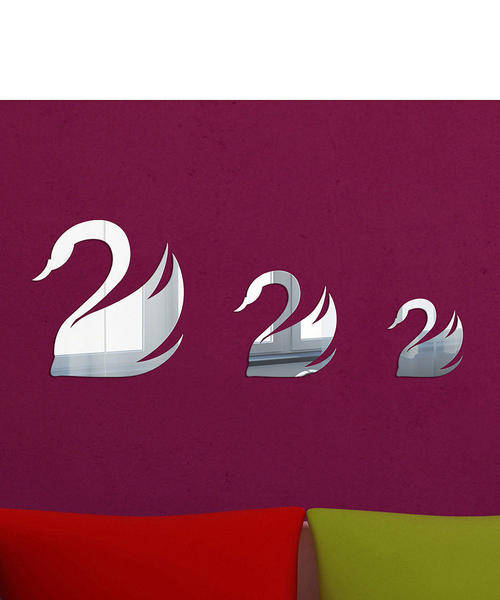 Swans Wall Mirror Sticker For your babys Nursey