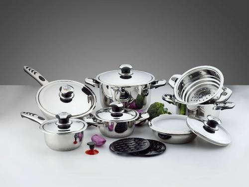 NEW STYLE 16PCS KIRAZ 18/10 STAINLESS STEEL COOKWARE SET