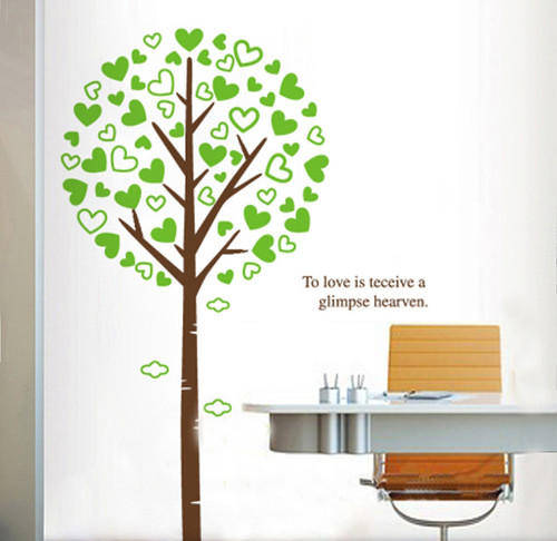 Love tree nursery kids room removable quote vinyl wall decals stickers