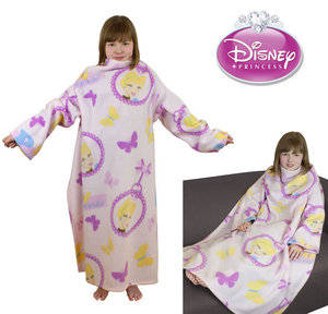 DISNEY PRINCESS Childrens Child Girls Sleeved Warm Fleece Cosy Blanket