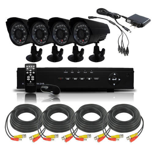 4CH full D1 H.264 DVR Security System with 4 CMOS Indoor/Outdoor Night Vision Surveillance Camera's