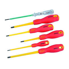 Finder Professional Electricians Screwdriver Set - Insulated - 6 Piece
