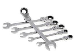 6 Pc Flex Head Gear Wrench Set 8mm - 19mm