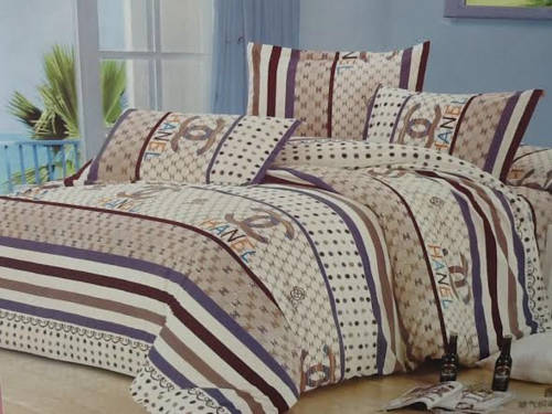 6 PIECE QUEEN SIZE COTTON FEEL DUVET COVER SET