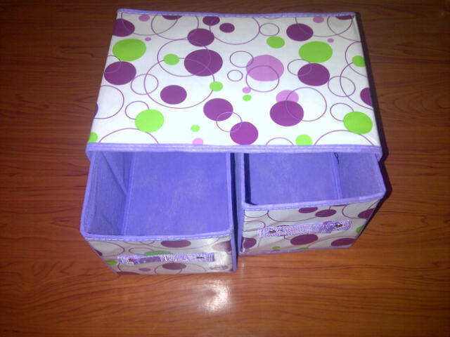 2 DRAWERS FOLDABLE STORAGE BOX