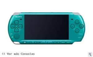 PSP 2000 (teal colour) with four games