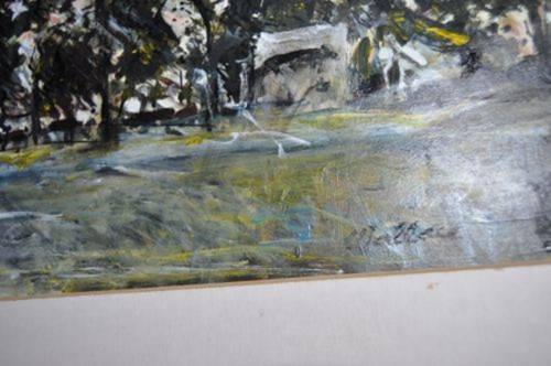 Rare Marjorie Wallace Mixed Media Painting