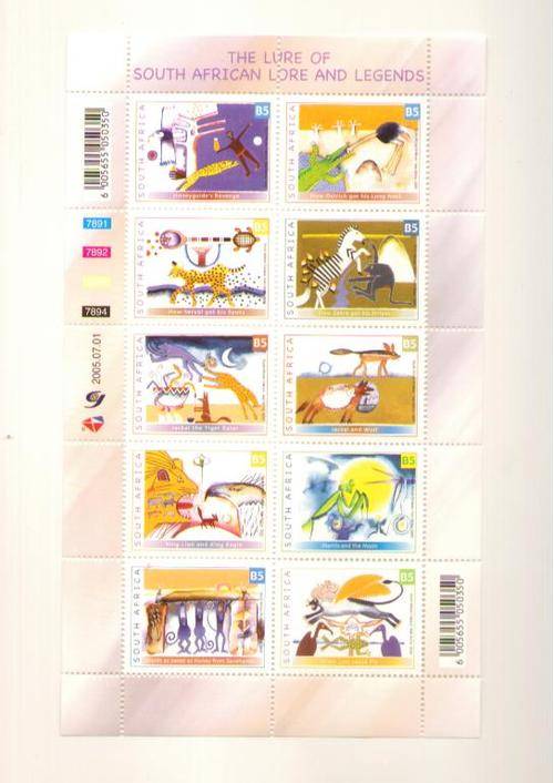 RSA 2005 FOLK LORE AND LEGENDS FULL SHEET MINT