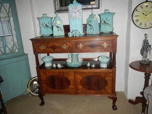 Late 19thC Georgian style mahogany buffet - Height 1.28, Length 1.22, width 53cm