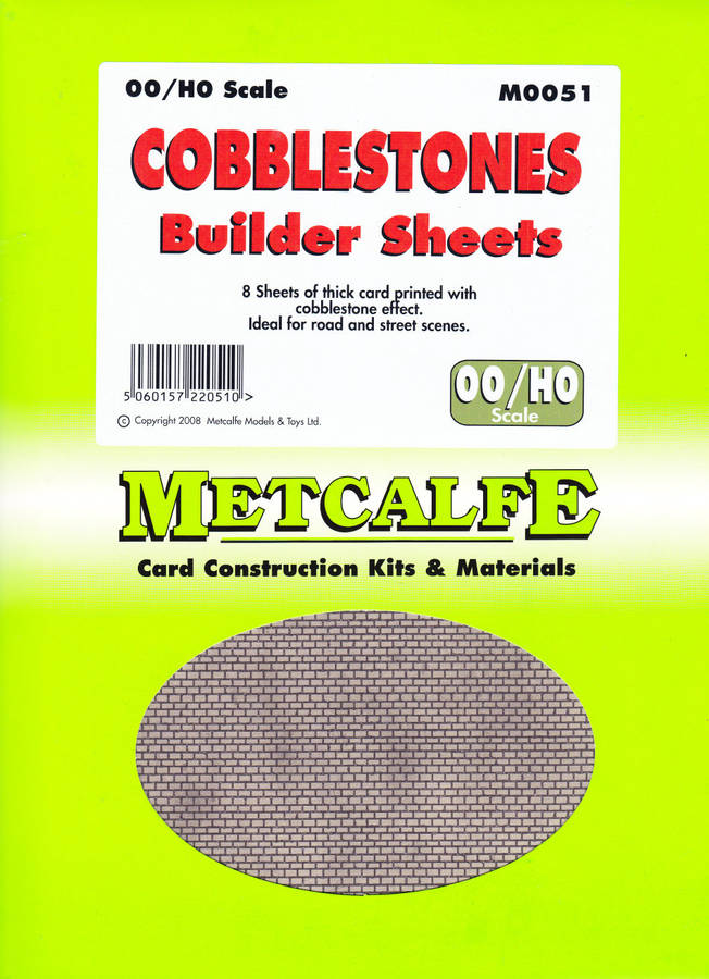 Metcalfe M0051 Cobblestones Builder Sheets (8) OO/HO