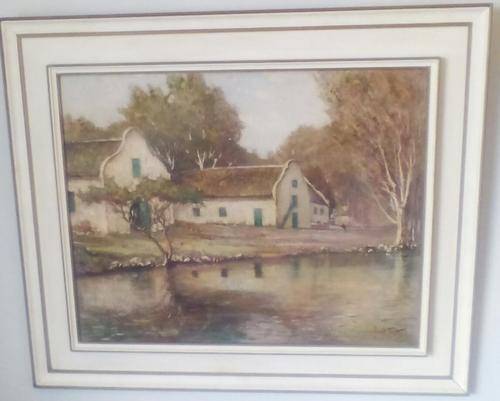 Investment oil painting by respected S A artist Jack Pieters (1886-1977). Large size 750 x 600mm.