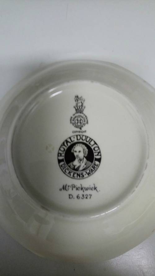 Pair Royal Doulton Dickensware dishes