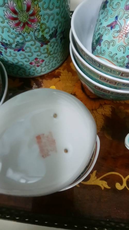 Simply stunning Chinese turquoise tea and dinner set