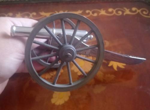 Superior quality miniature black powder cannon.