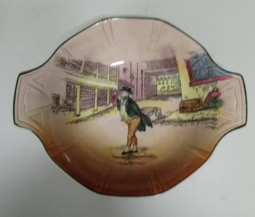 Pair Royal Doulton Dickensware dishes