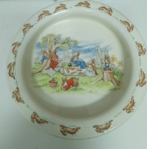 *Rare* Barbara Vernon signed Bunnykins bowl c1930s