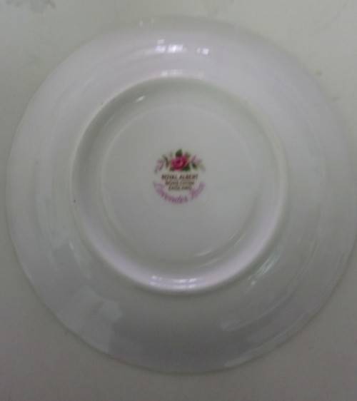 Trio of Royal Albert saucers.. Birthday series and Lavender Rose
