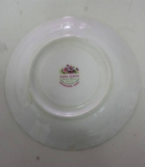 Trio of Royal Albert saucers.. Birthday series and Lavender Rose