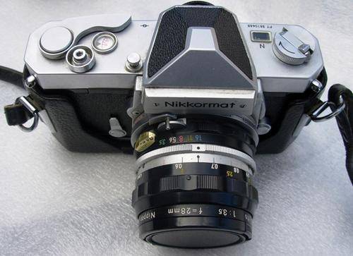 NIKKORMAT/NIKON FT SLR CAMERA + NIKKOR F=26mm LENS c.1970'S