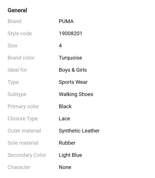 *R1299* Puma Comet Jr SIZE 5