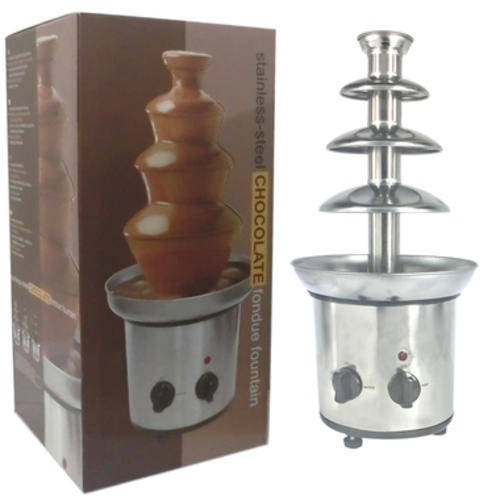 FOUR-TIER CHOCOLATE FOUNTAIN WITH HEATED BASIN