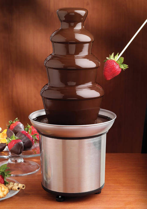 FOUR-TIER CHOCOLATE FOUNTAIN WITH HEATED BASIN